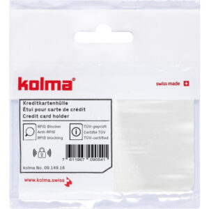 KOLMA Kreditkartenhülle RFID 09.149.16 weiss 62x92mm