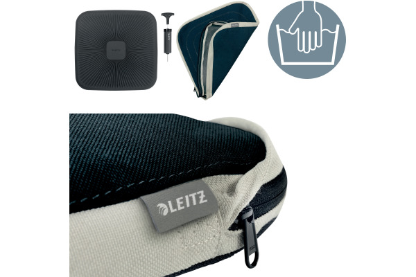 LEITZ Sitzkissen Ergo Active 654000-89 samtgrau mit Stoffbezug – Bild 3