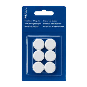 MAUL      Magnete                   20mm 6176202   weiss                  6 Stück