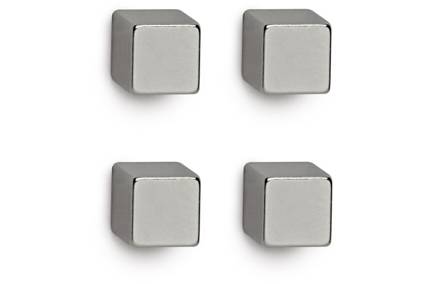 MAUL Neodym-Würfelmagnet 10x10x10mm 6169296 Set, 3,8kg 4 Stück