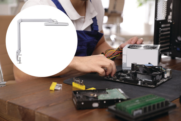 MAUL Tischleuchte MAULintro 8205802 weiß, Klemmfuss – Bild 4