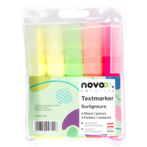 NOVOOO Textmarkerset 1mm 21122 assortiert 5 Stück