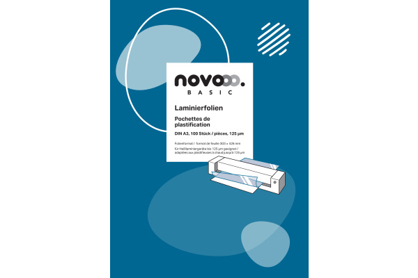 NOVOOO Laminierfolie A3 47120000 glanz, 125my 100 Stück