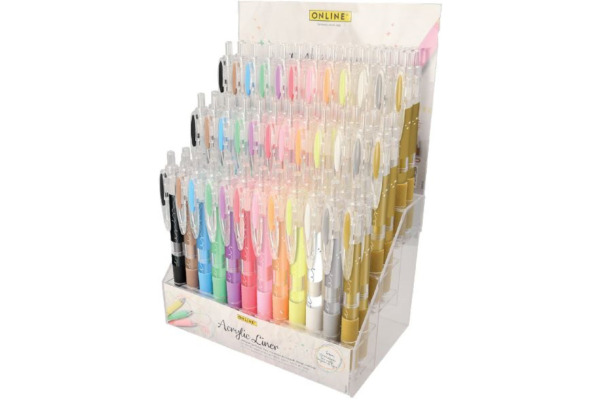 ONLINE Display Acryl Liner 18630/72 assortiert, 72 Stück