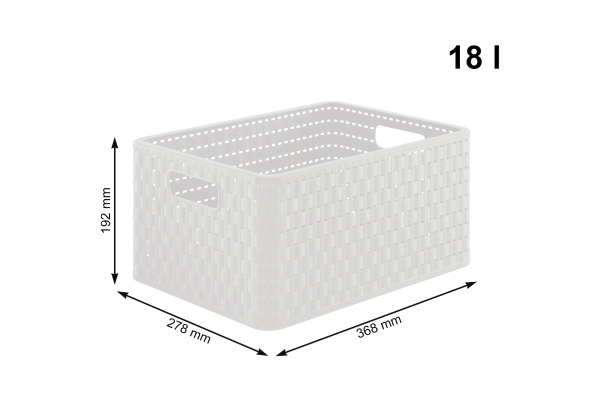 ROTHO Korb Country 18lt 115301023 A4 18lt weiss – Bild 2