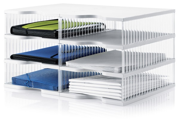 STYRO Ablagesystem styrobig duo 228-0203 grau/transparent 6 Fächer