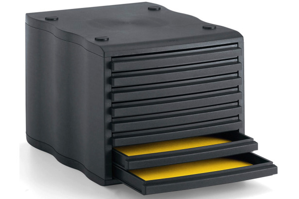 STYRO Schubladenbox styrowave 248-8550 schwarz 8 Schubladen