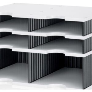 STYRO Ablagesystem styrodoc duo 268-20222 grau/schwarz 6 Fächer