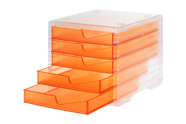 STYRO Styroswingbox light 275-8430 transp./apricot 5 Schubladen – Bild 2