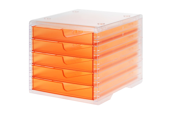 STYRO Styroswingbox light 275-8430 transp./apricot 5 Schubladen