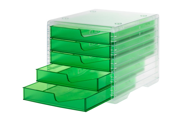 STYRO Styroswingbox light 275-8430 transp./gecko 5 Schubladen – Bild 2