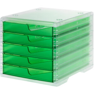 STYRO     Styroswingbox light 275-8430  transp./gecko     5 Schubladen