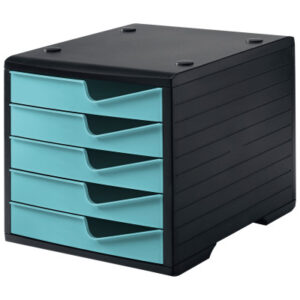 STYRO     Styroswingbox 275-8430  schwarz/aqua      5 Schubladen
