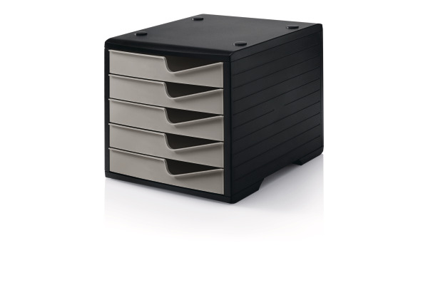 STYRO Styroswingbox 275-8430 schwarz/taupe 5 Schubladen