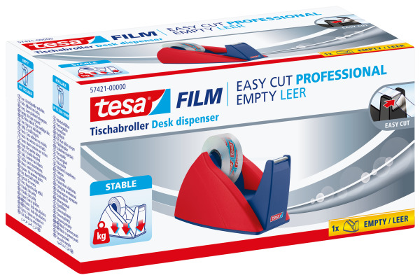 TESA Tischabroller EasyCut 33mx19mm 574210000 rot/blau – Bild 2