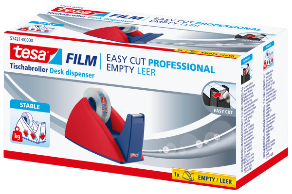 TESA Tischabroller EasyCut 33mx19mm 574210000 rot/blau – Bild 3