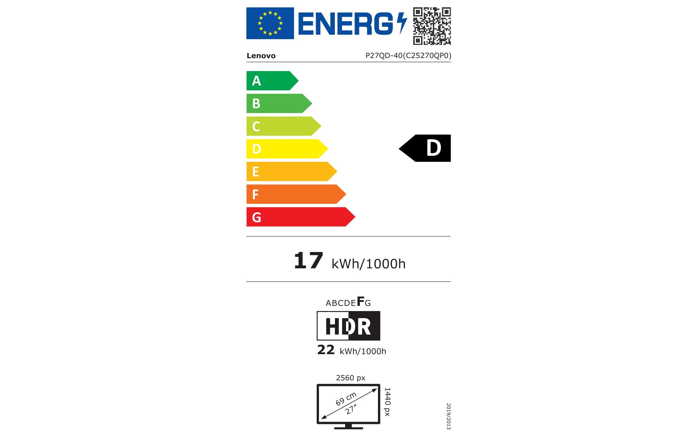 Lenovo Monitor ThinkVision P27QD-40 (IPS, HDMI, DP, DP out, USB-C) – Bild 3