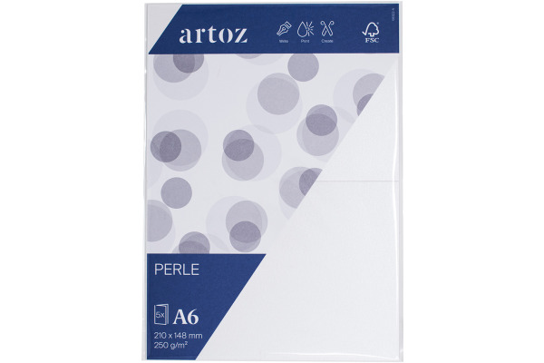 ARTOZ Karten 1001 A6 832226211 250g, weiss 5 Blatt