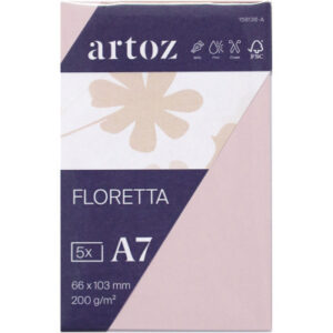 ARTOZ Visitenkarten 1001 A7 813614281 200g, light rose 5 Blatt