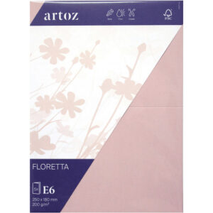 ARTOZ Karten 1001 E6 837226281 200g, light rose 5 Blatt