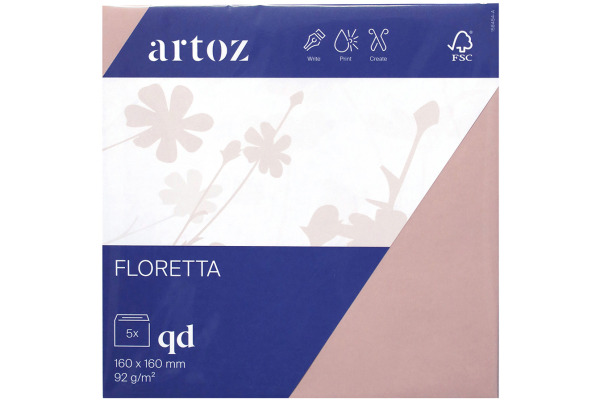 ARTOZ Couverts 1001 160x160mm 845418281 92g, light rose 5 Stück
