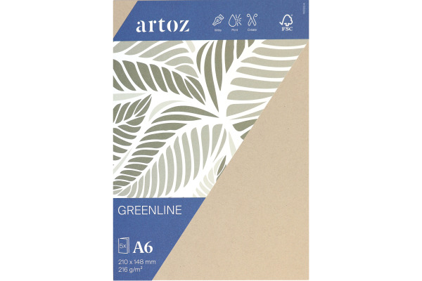 ARTOZ Karten 1001 A6 232226584 216g, desert 5 Blatt