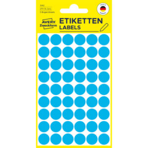 AVERY ZW. Markierungspunkte 12mm 3142 blau 270 Stück