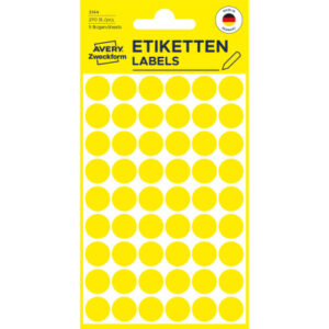 AVERY ZW. Markierungspunkte 12mm 3144 gelb 270 Stück