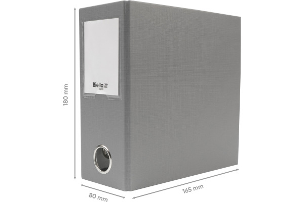 BIELLA Ordner 8cm 12060800U grau A6 – Bild 2