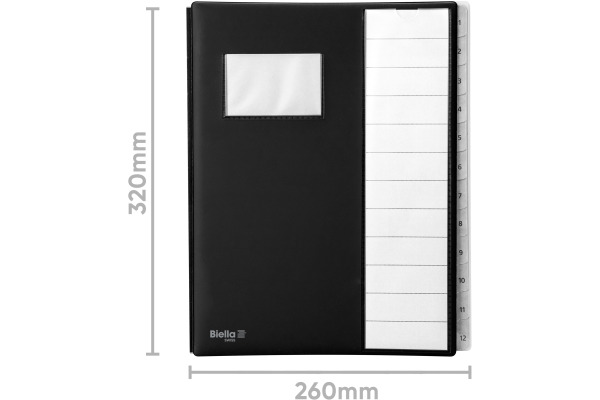 BIELLA Pultmappe Pronto A4 32041202U schwarz 12-teilig – Bild 2
