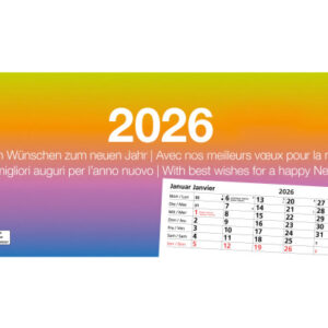 BIELLA Abreissblock Nr.14 2026 889014000 1M/1S mehrfarbig ML 24x9cm