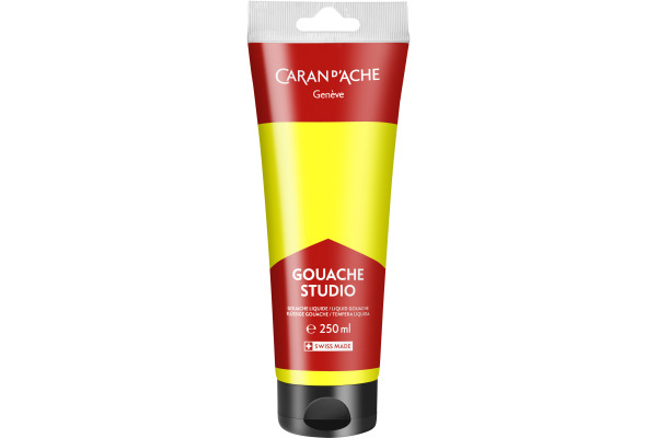 CARAN D'A Deckfarbe Gouache 250ml 2331.240 zitronengelb fluo, Studio