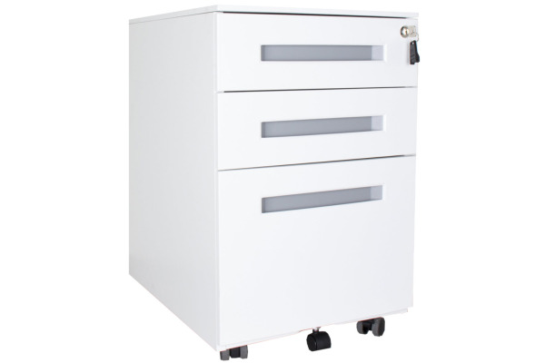 CONTINI Rollcontainer 102460 weiss, 3 Schubladen
