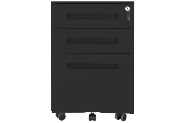 CONTINI Rollcontainer 109383 schwarz, 3 Schubladen – Bild 2