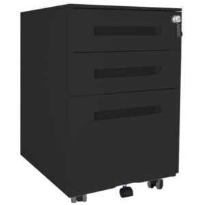 CONTINI Rollcontainer 109383 schwarz, 3 Schubladen