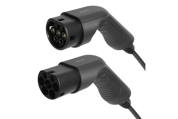 DELTACO e-Charge,cable type 2-type 2 EV-3215-S 3 phase,16A,Spiral,3M/5M,Bl. – Bild 2