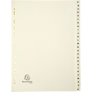 EXACOMPTA Kartonregister A4 1126E elfenbein A-Z 26-teilig