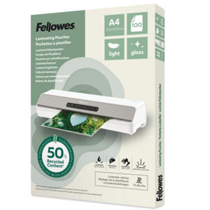 FELLOWES Laminierfolien Recycling A4 100142987 glanz, 80 my 100 Stück