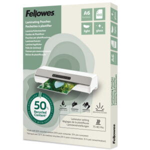 FELLOWES Laminierfolien Recycling A6 100143441 glanz, 80 my 100 Stück