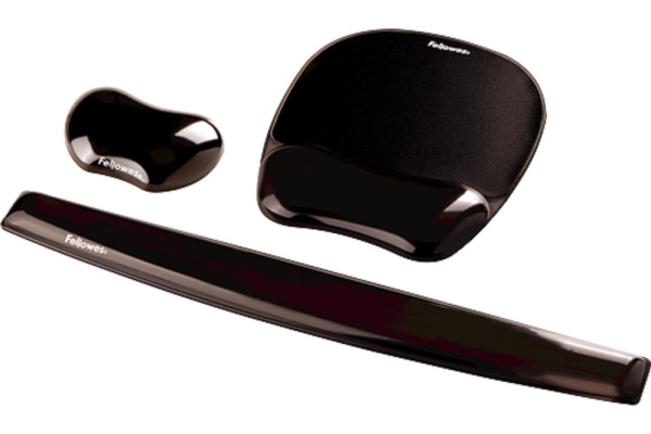 FELLOWES Handgelenkauflage Crystals 9112201 schwarz, für Tastatur, Gel – Bild 4