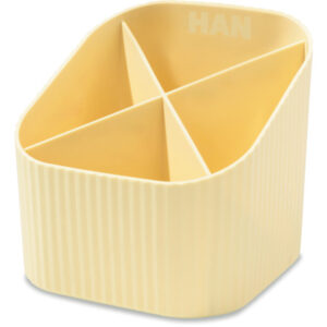 HAN Stifteköcher Re-X-LOOP 17238-815 pastellgelb 4 Fächer