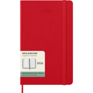 MOLESKINE Agenda Classic Large      2026 DHF212WN3 1W/1S scharlachrot HC  13x21cm