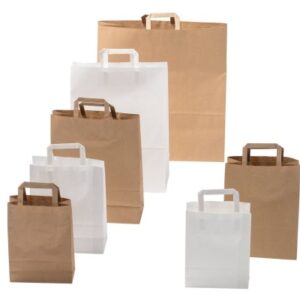 NEUTRAL Papiertragetasche Flachhenkel 715.0220. weiss 22x10x29cm, 400 Stück
