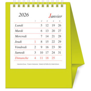 NOVOS Tischkal. Pro Bristol F. 2026 508028 1M/1S hellgrün FR 11.5x14cm