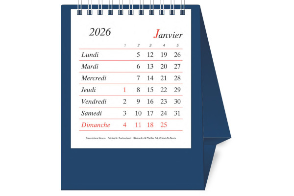 NOVOS Tischkal. Pro Bristol F. 2026 508042 1M/1S dunkelblau FR 11.5x14cm