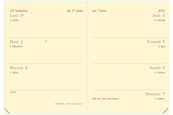 QUO-VADIS Agenda Soho Miniweek 2026 044294Q 1W/2S schwarz FR 7x10cm – Bild 2