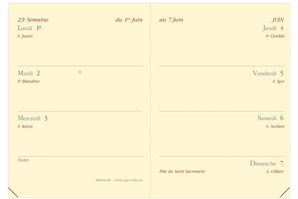 QUO-VADIS Agenda Miniweek Soho 2026 044321Q 1W/2S violett FR 7x10cm – Bild 2