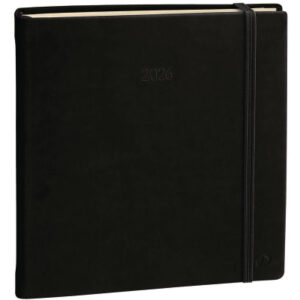 QUO-VADIS Agenda Silk Exec.Prest. 2026 905444Q 1W/2S schwarz ML 16x16cm