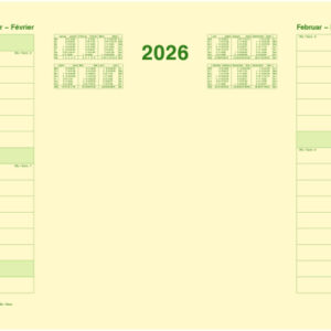 SIMPLEX Schreibunterlage 2026 40410.26 12M hellgelb DE/FR 47.7x32.5cm