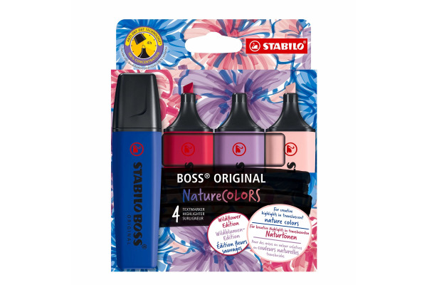 STABILO Boss Leuchtmarker Original 70/4-1-1 assortiert, Wildflowers 4 Stk.